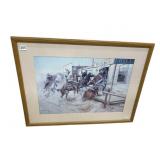 PRINT CM RUSSELL 1909 OLD WESTERN SCENE