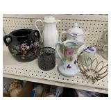 VINTAGE COLORFUL CROCK, WATER PITCHER