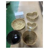 ASSORTED BASKETS INCLUDING WHITE DRESSER BOX AND