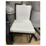 PADDED SEAT SIDE CHAIR WHITE UPHL.