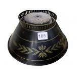 BLACK STENCILED FLOOR LAMP 12 INCH DIAMETER BY 6