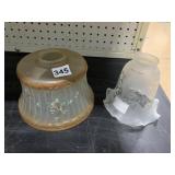 VINTAGE LAMP SHADE 7 1/4 INCH BOTTOM DIAMETER TOP