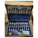 SILVERWARE SET IN BOX FOR 6 RODGERS AND SONS W/