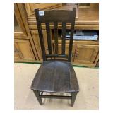 DARK WOOD SOLID OAK CHAIR
