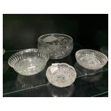 SERVING PIECES INCLUDING 8 1/2 INCH DIAMETER CUT