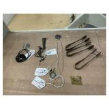 THREE GRACE GODDESS NECKLACE PEWTER, SUGAR TONGS,