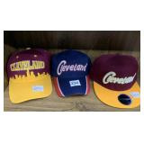 BALL CAPS NEW INCLUDING TWO CLEVELAND BURGUNDY