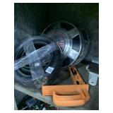 HUBCAPS AND REPLACEMENT TIRE