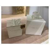 MOBEX CRYSTAL FIGURES AIRPLANE AND TRAIN