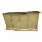 STONE TOP SIDEBOARD 4 DRAWER INTERIOR WITH FELT
