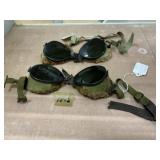 2 PAIR AVIATOR GOGGLES