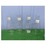 4 GLASS HURRICANE GLOBES