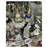 CRYSTAL SMALL CANDLE HOLDERS LAST RAMS, TRINKET