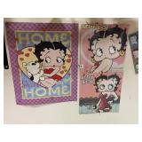 BETTY BOOP SWEET HOME PAPER SIGN, 2 CALENDARS