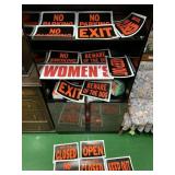 SIGNS BEWARE OF DOGS, EXIT, NO PARKING, SORRY