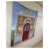 FIRE STATION SIGN # 1 ON CANVAS