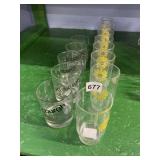 10 YELLOW SUNGLASSES AND 5 PITTSBURGH GLASSES