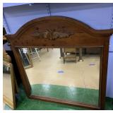 WOOD MIRROR WITH ARCHED TOP