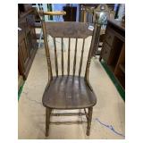 PRESSED BACK ARMLESS CHAIR