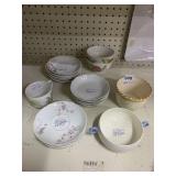 HAVILAND SAUCERS, LIMOGE FRANCE BOWLS SET OF 6