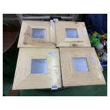 4 PINE FRAME MIRRORS 10 INCH SQUARE