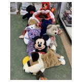 12 TY BEANIES INCLUDING MICKEY