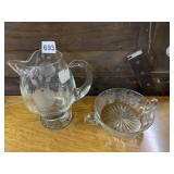 ROSE CARVE BASS PITCHER WITH PINCHED SPOUT AND