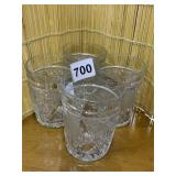 4 MCKEE GLASS HI BALL GLASSES