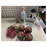 FRANCISCAN FORT SALTON PEPPER SHAKERS, BISQUE