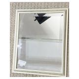 BEVELED GLASS MIRROR SILVER FRAMED 18.5" X 22.5"