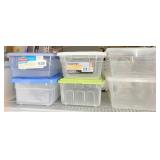 6 SHOE SZ. TOTES W/ LIDS