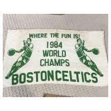 CAMP FLAG 1984 BOSTON CELTICS WORLD CHAMPS