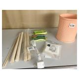 UTENSIL HOLDER, BASKET COVER, WOOD DOWELS FOR