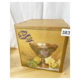 IRIDESCENT GOLD CARNIVAL GLASS VINTAGE 8" WEDDING