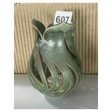 ARTIST SIGNED POTTERY CANDLE HOLDER