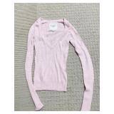 ABERCROMBIE L PINK SWEATER V NECK AND SAMA