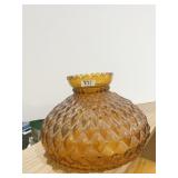 AMBER HOBNAIL 10" D LAMP SHADE