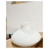 WHITE GLASS LAMP SHADE 9.5" D
