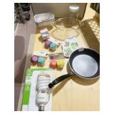 NEW FRY PAN, CANDY CUPS