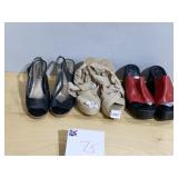 THREE PAIRS OF SHOES SZ. 7.5 HAVE BEEN WORN