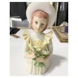 CYBIS FINE PORCELAIN FIGURINE GIRL HOLDING