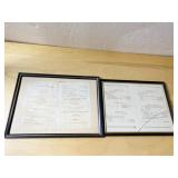 CARPE DIEM CLASS OF 1878 FRAMED DIPLOMAS CRACKED