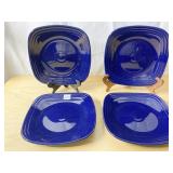 11.75" COBALT BLUE ROUNDED CORNER PLATES ONE W/