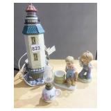 LIGHT HOUSE ELECTRIC, FIGURINES/CANDLE HOLDER