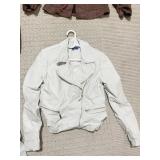 WHITE JACKET & MEDIUM ALLEGRA K BROWN JACKET,