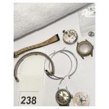 BRADLEY BALLERINA WATCH IN PIECES, 2 SILVER TONE