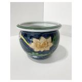 PLANTER HAND PAINTED IN THAILAND 5" H X 6.5 ROUND