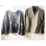 FOR CYNTHIA SZ. 10 ZIPPER FRONT KNIT ARMS &