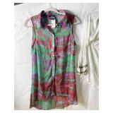 NEW W/ TAGS ANGIE LONG TOP AND DRAWSTRING FRONT