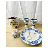 STANGL COUNTRY GARDEN PITCHER, PLATE ND 3 CUPS